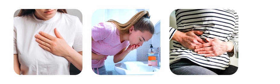 symptoms of gastric pain in chest